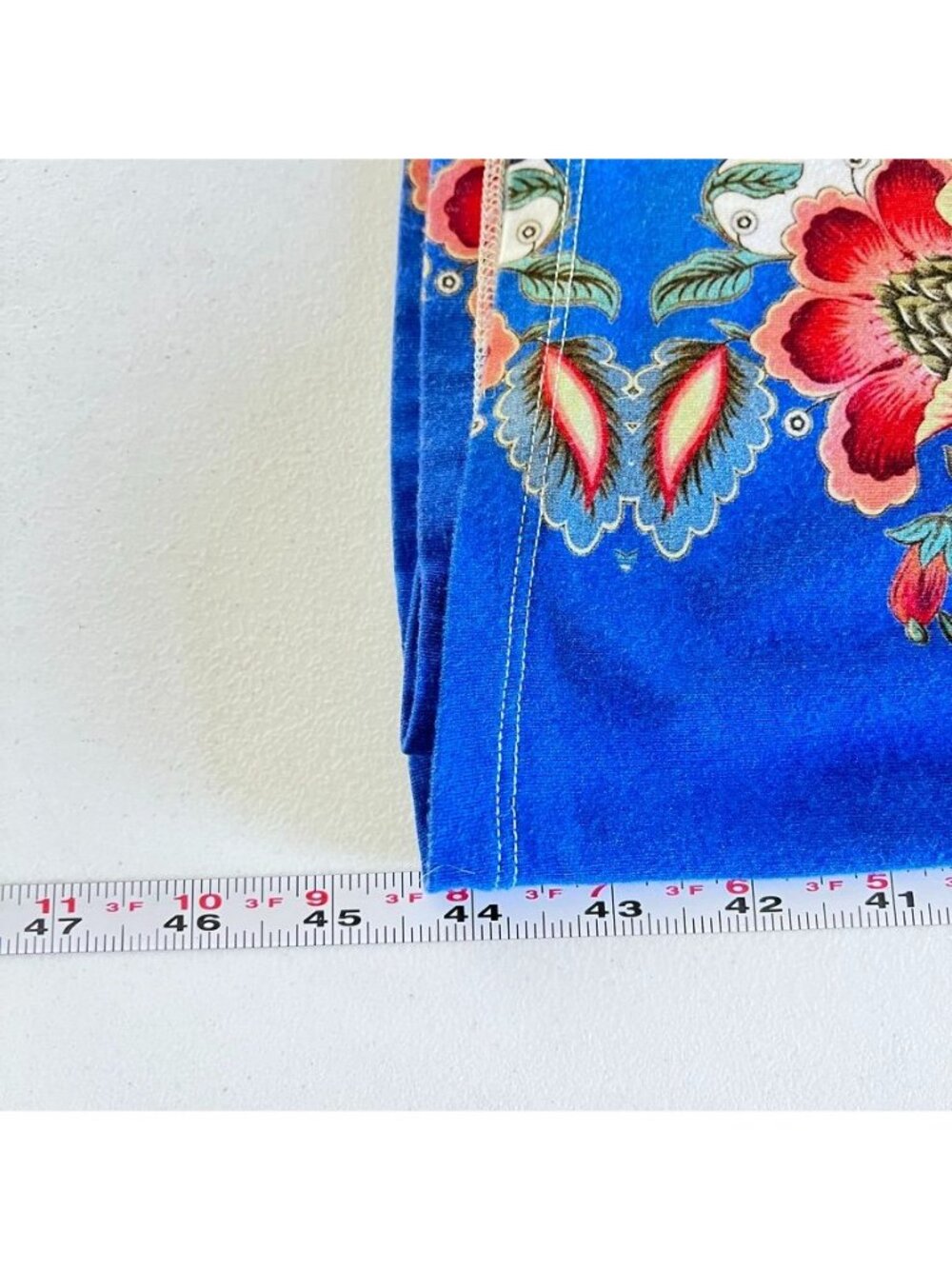 Johnny Was Womens Sz 2X Blu Easy Fit Midi Dress Soft Boho Floral Flowy Summer - Picture 14 of 16